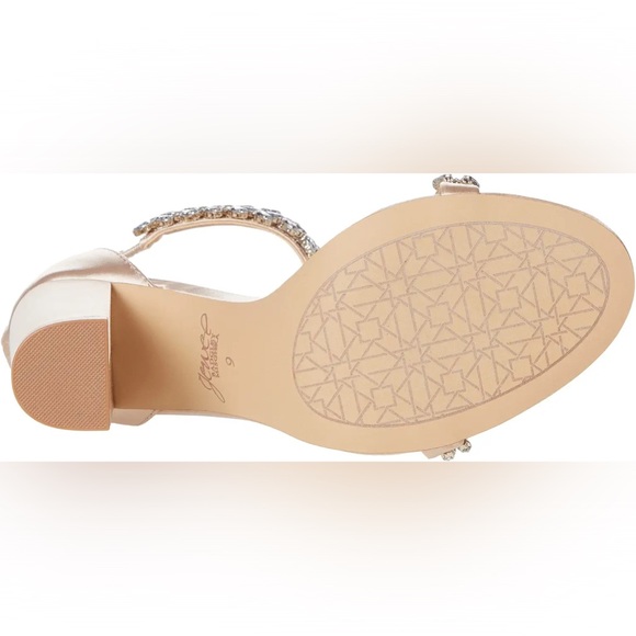 🖤🖤 Jewel Badgley Mischka Women's Mayra Block Heel Evening Sandals Size 11US - Picture 3 of 6